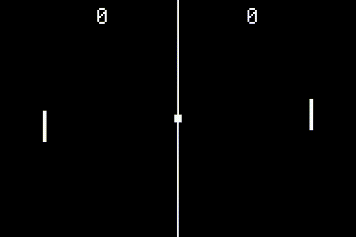 Left and right paddles being controlled using gamepad input